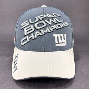 New York Giants NFL Fitted OSFA Cap Hat Reebok Gray Super Bowl Football Mens